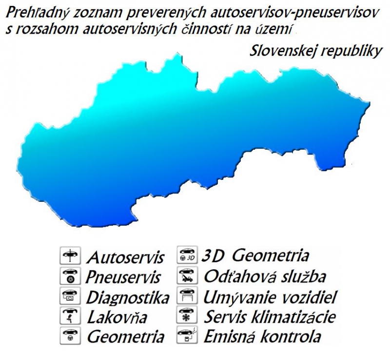 Zoznam autoservisov a pneuservisov na Slovensku Autoservisy a Pneuservisy